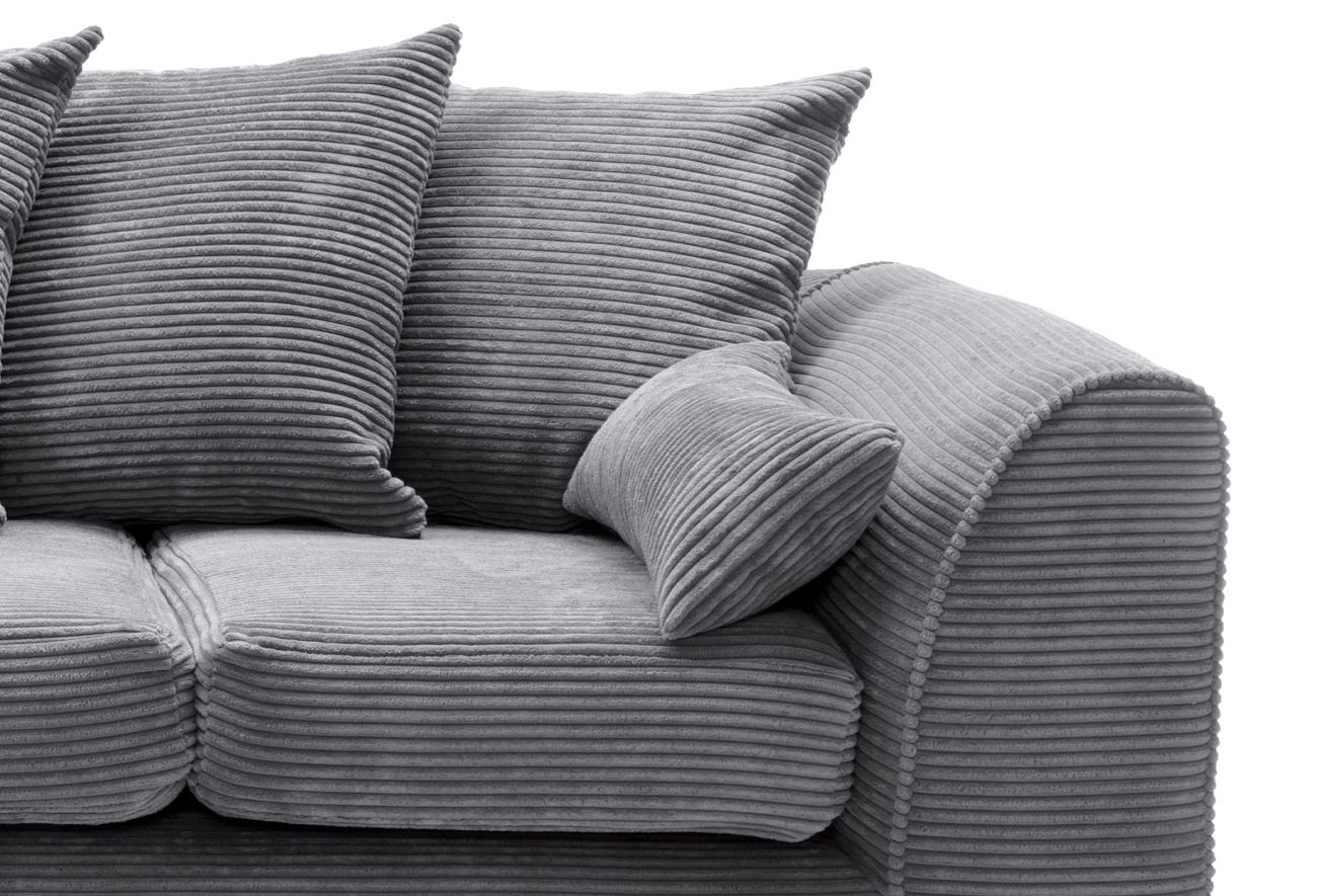 Byron Jumbo Single Arm 4 Seater With Footstool Left Right Hand Luxury Sofa