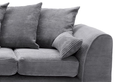 Byron Jumbo Single Arm 4 Seater With Footstool Left Right Hand Luxury Sofa