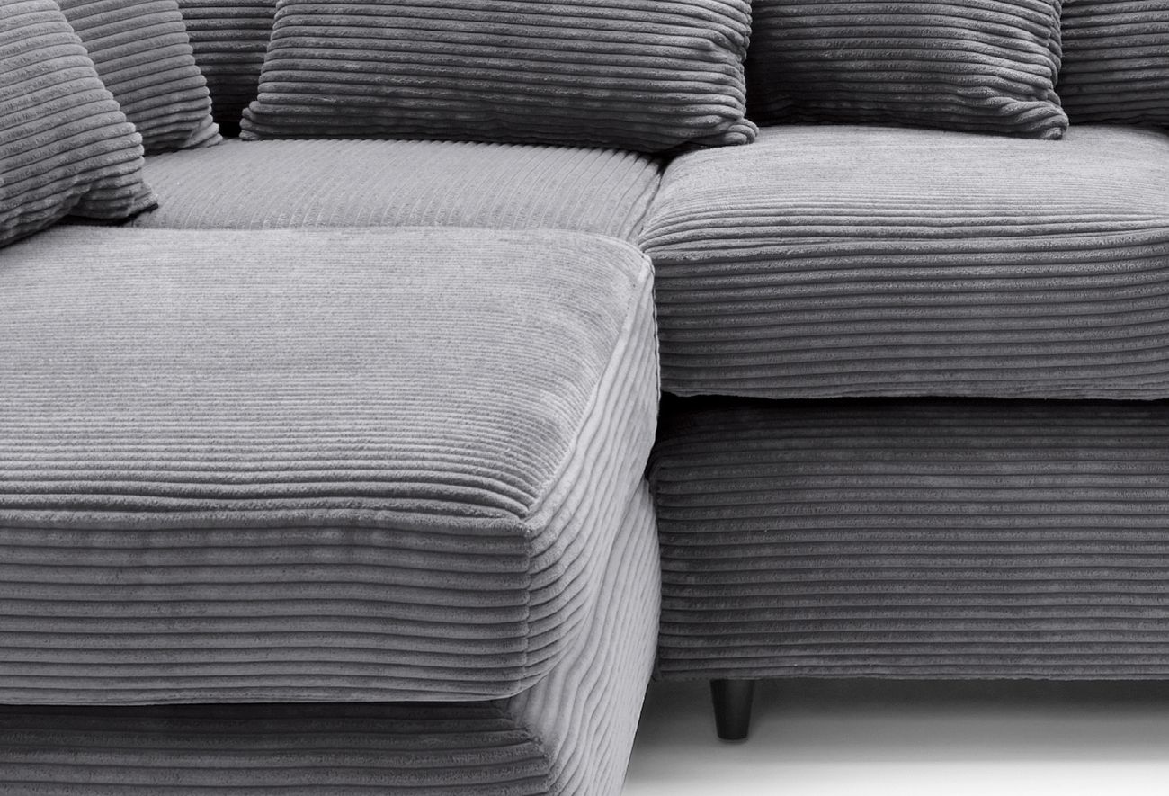 Byron Jumbo Single Arm 4 Seater With Footstool Left Right Hand Luxury Sofa