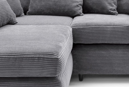Byron Jumbo Single Arm 4 Seater With Footstool Left Right Hand Luxury Sofa