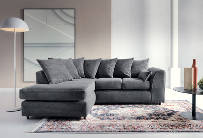 Byron Jumbo Single Arm 4 Seater With Footstool Left Right Hand Luxury Sofa