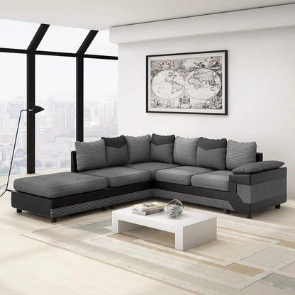 DINO Jumbo Cord 5 Seater Single Arm Left Right Hand Corner Sofa