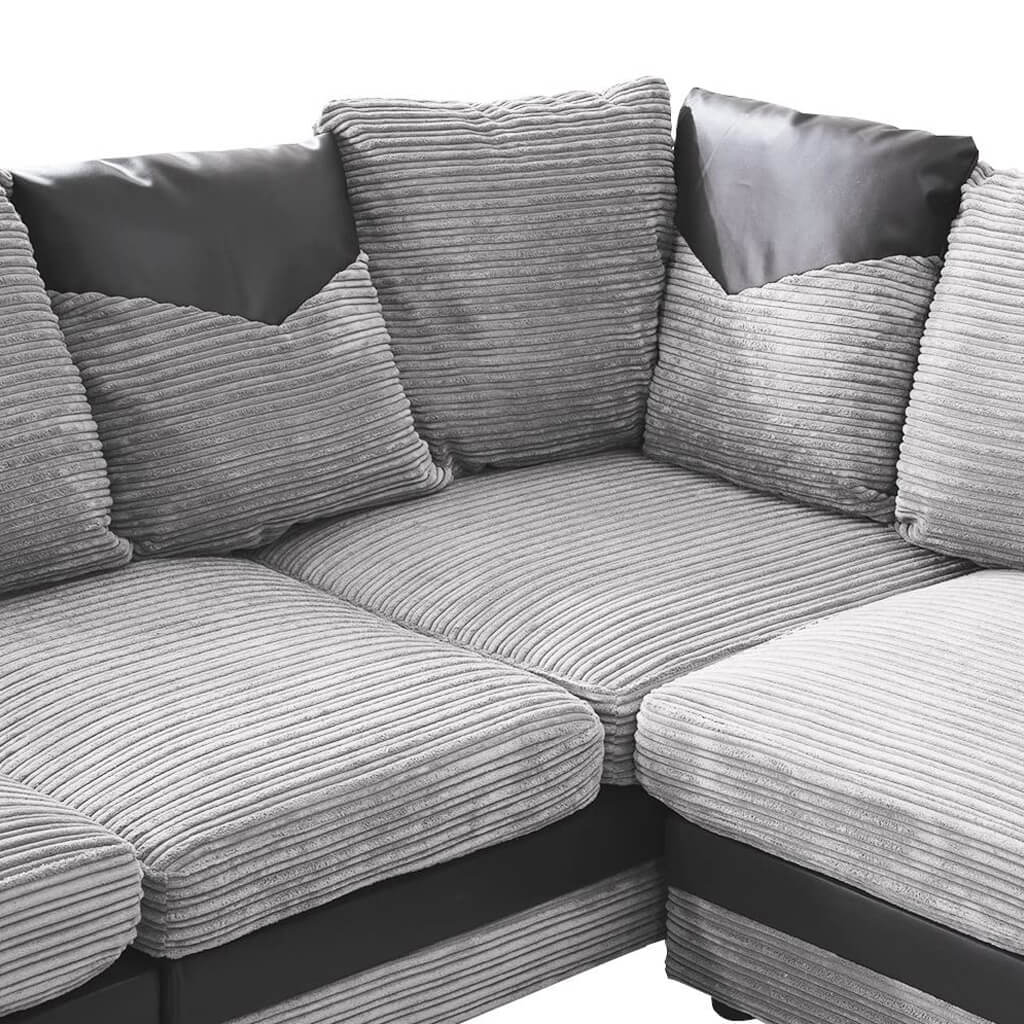 DINO Jumbo Cord 5 Seater Single Arm Left Right Hand Corner Sofa