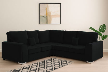 Dylan Plush Velvet Dual Arm High Back 5 Seater Sofa