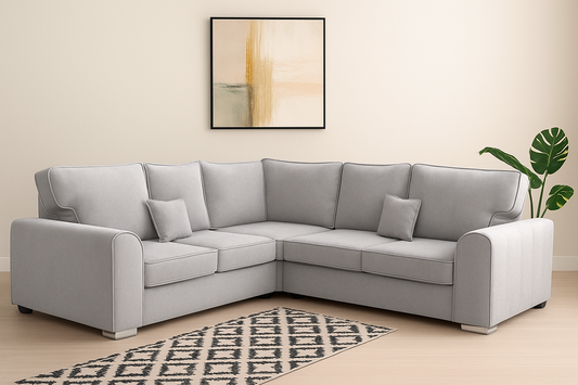 Dylan Plush Velvet Dual Arm High Back 5 Seater Sofa