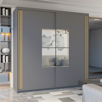 JAMAJKA SLIDING WARDROBE BLACK 150cm/203cm
