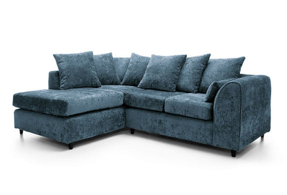 Dilano Chenille Fabric Corner Sofa Left or Right Facing L-Shaped Sofa