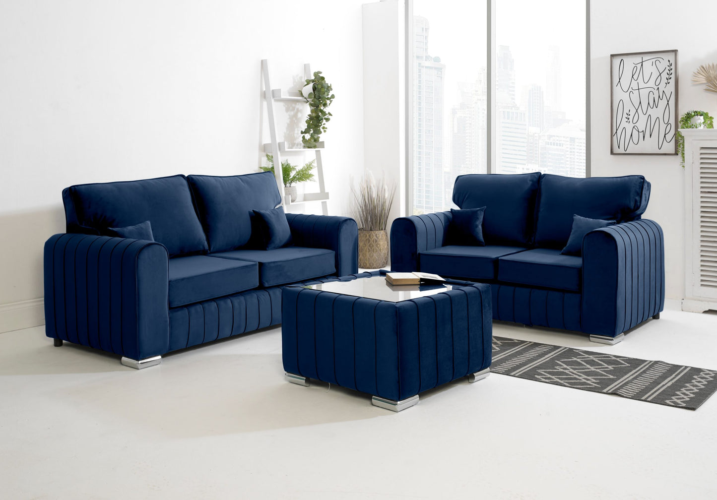 Lily 3+2 Seater Sofa Set  Modern Plush Living Room Suite