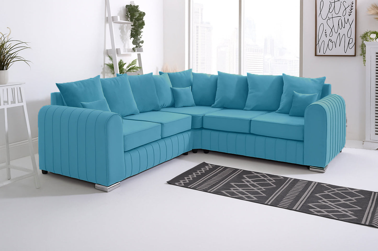 Lily Scatter Back Corner Sofa Modern Comfortable & Stylish