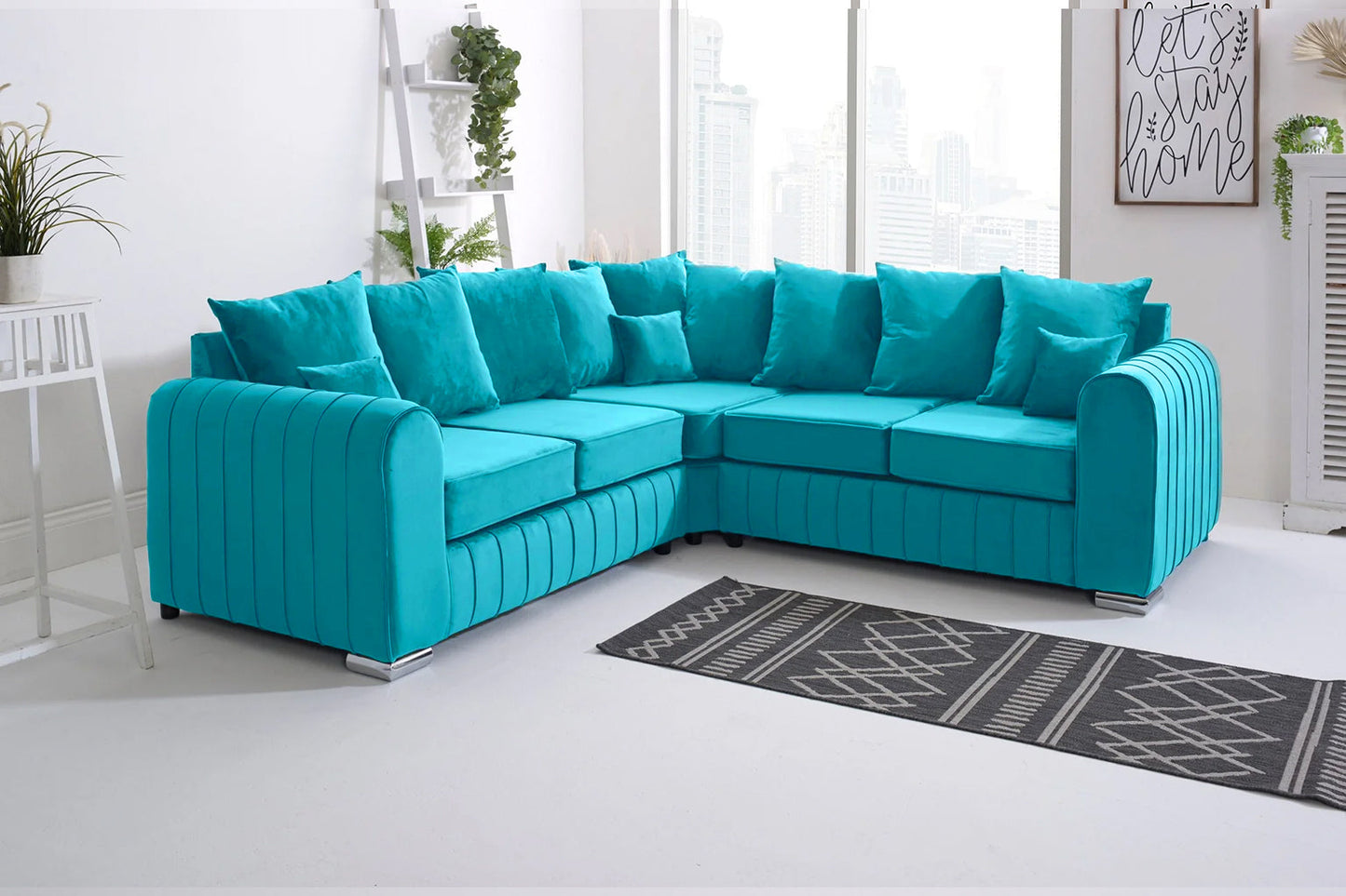 Lily Scatter Back Corner Sofa Modern Comfortable & Stylish
