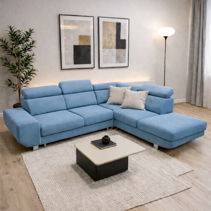 Modern L-Shape Corner Sofa Bed – Convertible Sectional Sofa