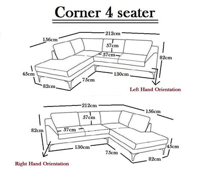 Barcelona Single Arm Left Right Hand Dylan Classic Corner Sofa