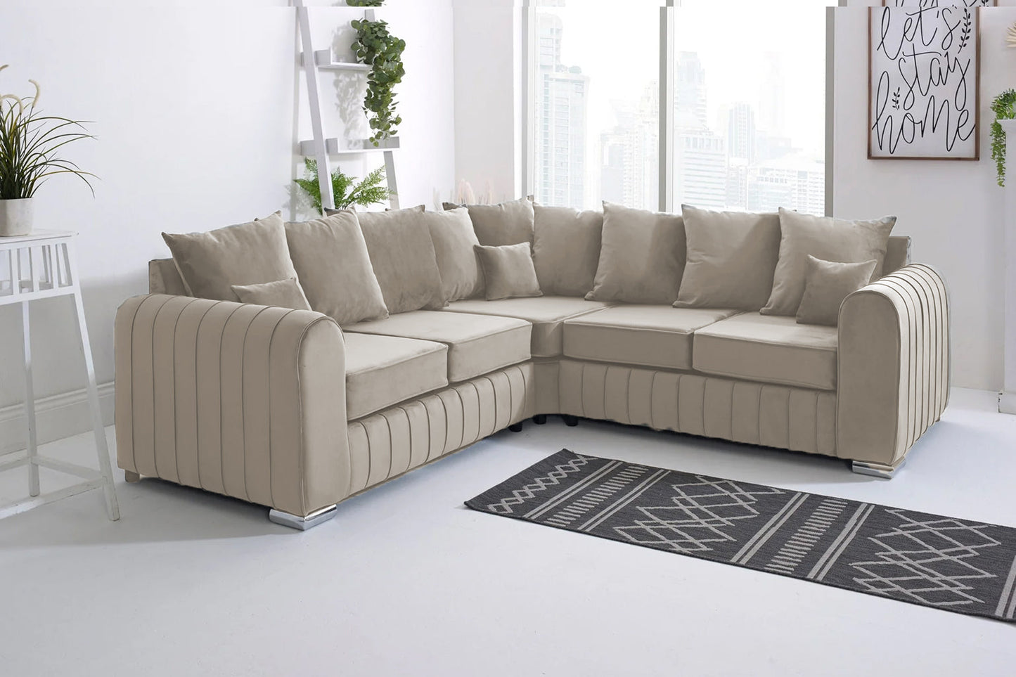 Lily Scatter Back Corner Sofa Modern Comfortable & Stylish