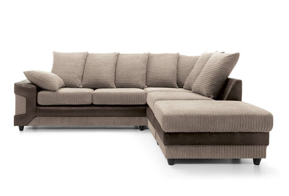 DINO Jumbo Cord 5 Seater Single Arm Left Right Hand Corner Sofa