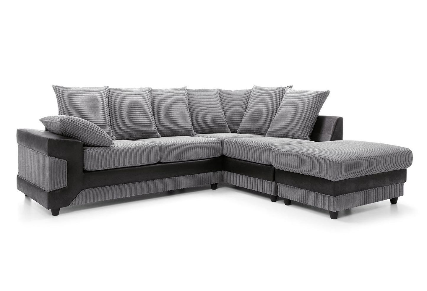 DINO Jumbo Cord 5 Seater Single Arm Left Right Hand Corner Sofa
