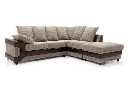 DINO Jumbo Cord 5 Seater Single Arm Left Right Hand Corner Sofa