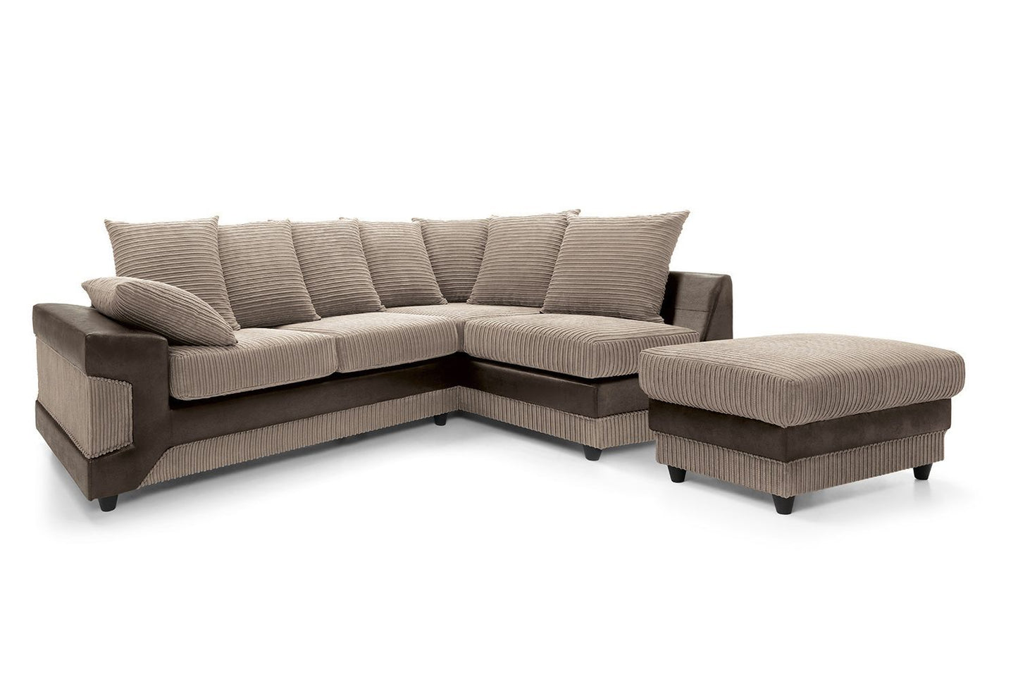DINO Jumbo Cord 5 Seater Single Arm Left Right Hand Corner Sofa