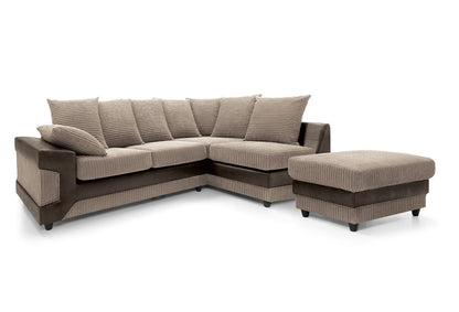 DINO Jumbo Cord 5 Seater Single Arm Left Right Hand Corner Sofa