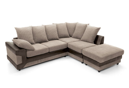 DINO Jumbo Cord 5 Seater Single Arm Left Right Hand Corner Sofa
