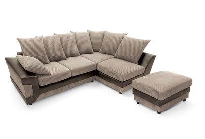 DINO Jumbo Cord 5 Seater Single Arm Left Right Hand Corner Sofa