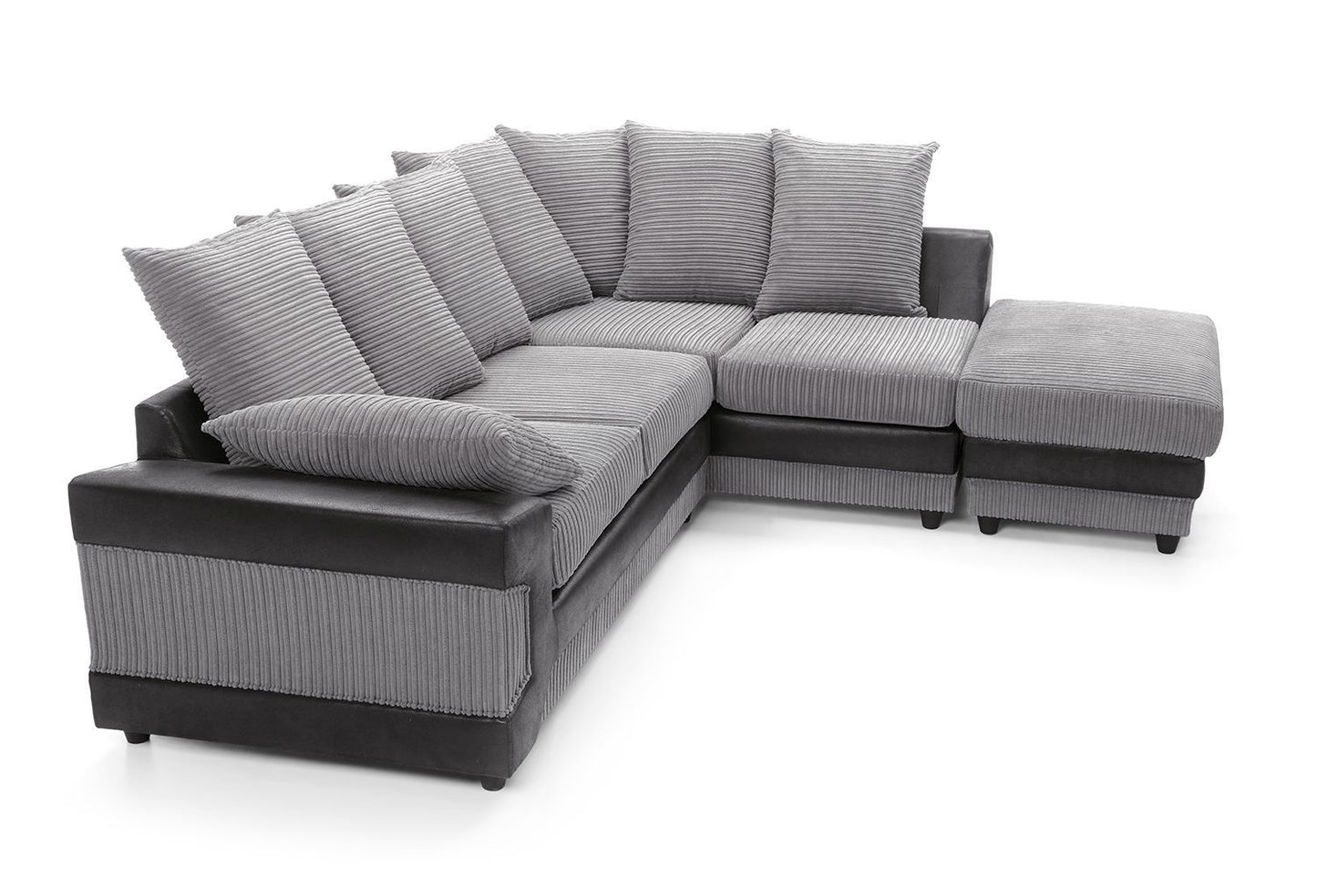 DINO Jumbo Cord 5 Seater Single Arm Left Right Hand Corner Sofa