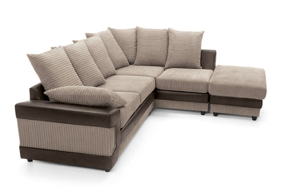 DINO Jumbo Cord 5 Seater Single Arm Left Right Hand Corner Sofa