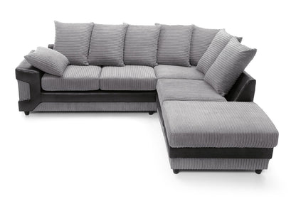 DINO Jumbo Cord 5 Seater Single Arm Left Right Hand Corner Sofa