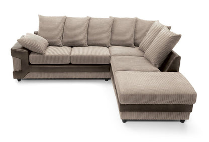 DINO Jumbo Cord 5 Seater Single Arm Left Right Hand Corner Sofa