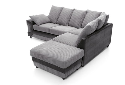 DINO Jumbo Cord 5 Seater Single Arm Left Right Hand Corner Sofa