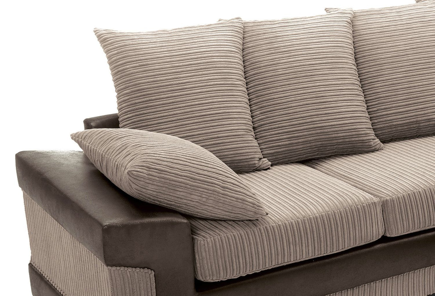 DINO Jumbo Cord 5 Seater Single Arm Left Right Hand Corner Sofa
