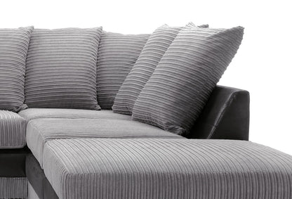 DINO Jumbo Cord 5 Seater Single Arm Left Right Hand Corner Sofa