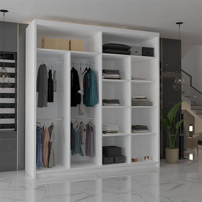 CHICAGO WHITE WARDROBE 90/100/120/150/180/203cm
