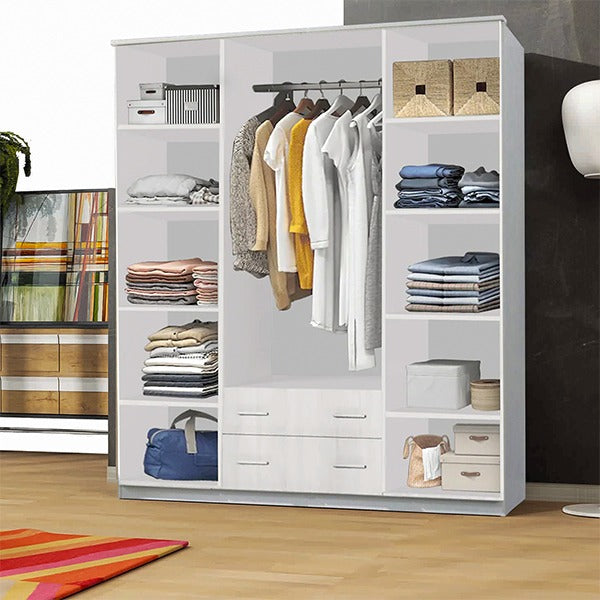 LONDON 4 DOOR OAK WARDROBE