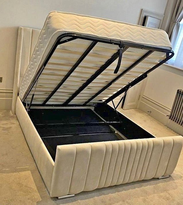 Ottoman-Gas-Lift-Bed (1) Upholstered Ottoman Gas Lift Storage Bed Frame - Image 1