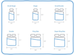 Bed size guide: Small Single, Single, Small Double, Double, King and Super King dimensions