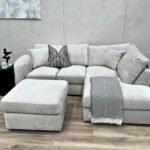 Fabric Corner Sofa with Scatter Back Cushions & Footstool Option