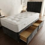 Single Divan Bed With Choice of Mattress – Headboard & Storage