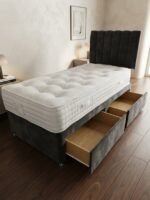 Single Divan Bed With Choice of Mattress – Headboard & Storage