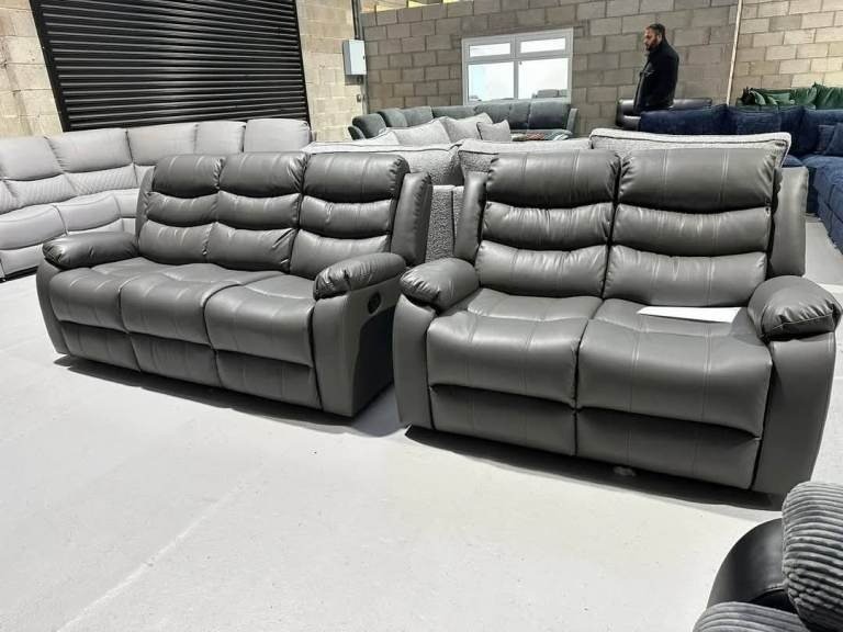 WhatsApp Image 2026-10-05 at 10.26.59 PM (1) Luxury Roma Recliner sofa 3+2 Seater and Corner Sofa Both - Image 1
